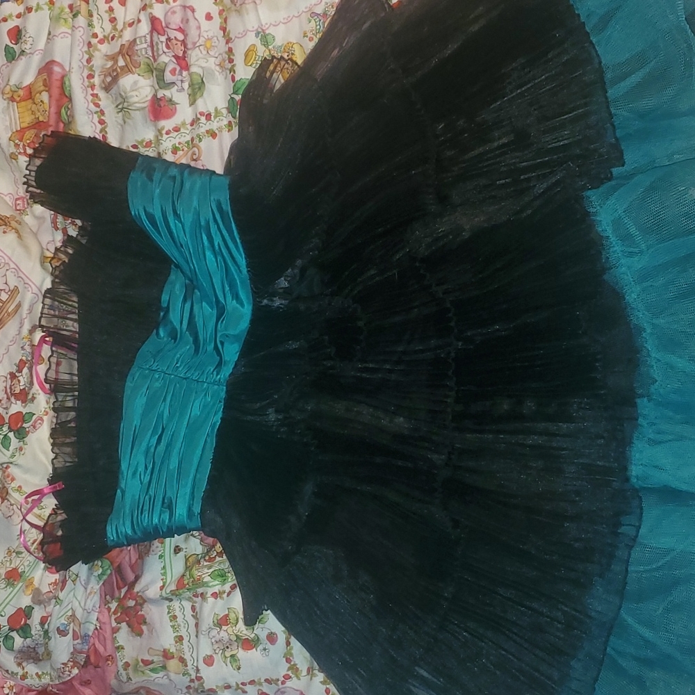 Betsey Johnson size 2 dress teal blue and black cocktail party dress new - Picture 3 of 3